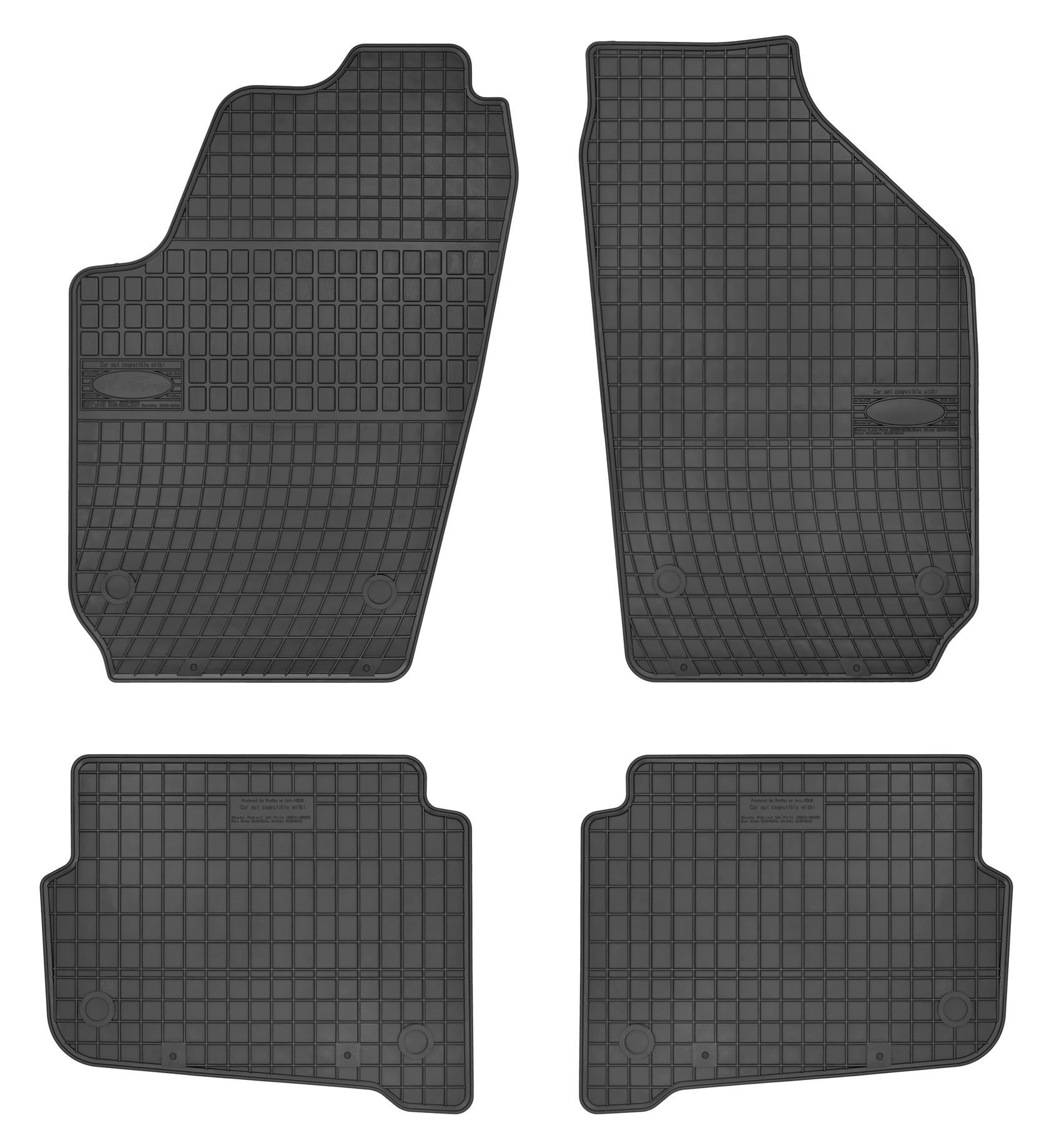 Gummi Fußmatten passend für Audi A4 Limousine/Avant ab 10/2015 (8W/B9) AZUGA AZ10090232 Gummimatten Automatten von AZUGA