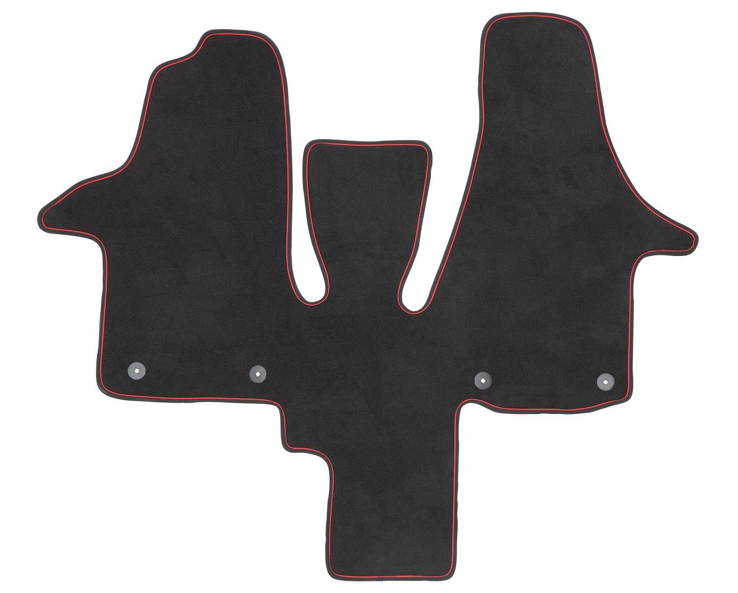 Premium Velours Fußmatten passend für VW T5/T6 California AZUGA AZ15000039 Automatten mit Nubuk-Einfassung und rotem Zierband Premium Velours Fußmatten passend für VW T5/T6 California AZUGA AZ15000039 Automatten mit Nubuk-Einfassung und rotem Zierband von AZUGA