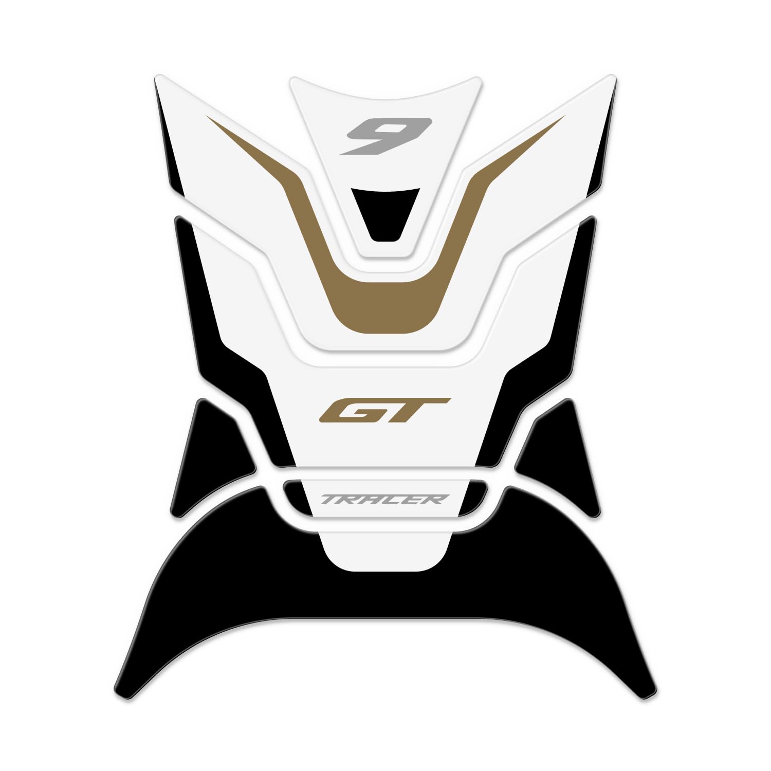 Tankpad aus Kunstharz, 3D, kompatibel mit Yamaha Tracer 9 GT 2023 GP-915 (Pure White) von AZgraphishop