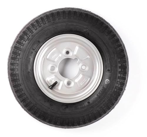 Aanhangwagendirect Komplettrad 10 Zoll Rad - 145/80R10(145R10) Reifen + Felge - Schmiernippel von Aanhangwagendirect