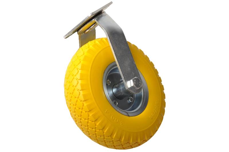 Aanhangwagendirect Lenkrolle PU 300x4-80 kg - Gesamthöhe 300 mm von Aanhangwagendirect