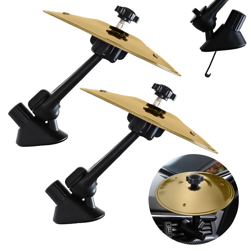 ACESOME Car Crash Cymbal, Auto-Crash-Becken, Autoschlot Auto-Trommel-Lüftungsschlitz, Mehr Fahrspaß für Sie, für Schlagzeuger, Musikliebhaber, Fahrunterhaltung (Gold 2 Stück) von Aartner