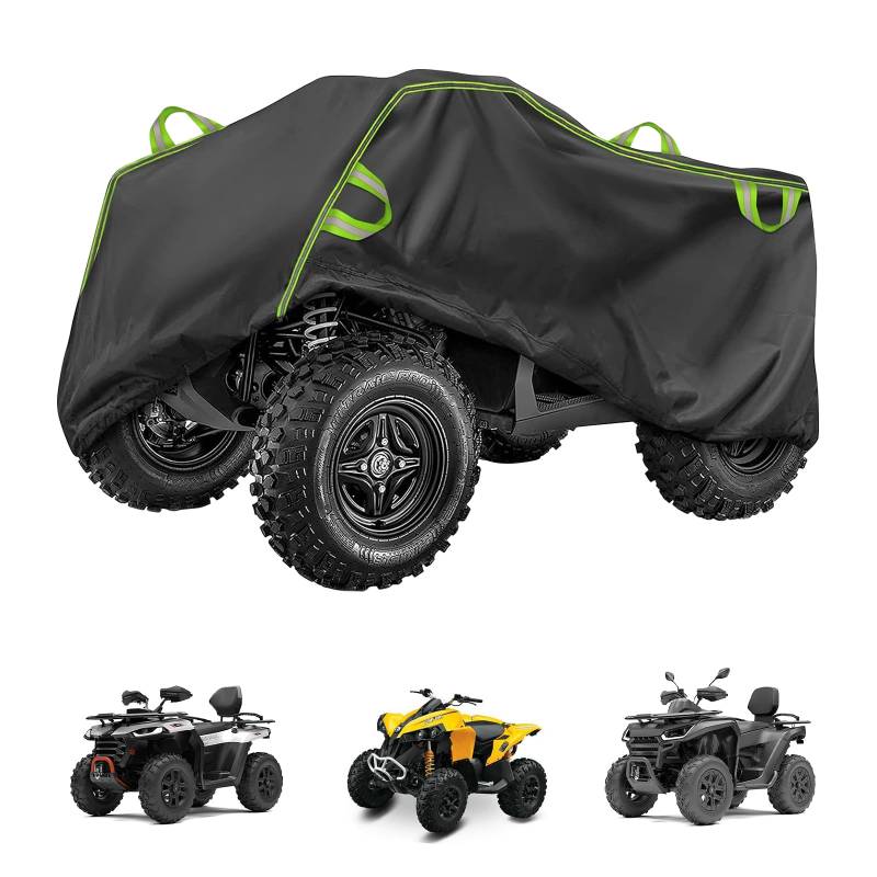 Aartner Quad Abdeckplane, ATV Abdeckung Fahrzeug Schutz Cover, Oxford-Stoff Heavy Duty & Wasserdicht, Outdoor Fahrzeug Abdeckplane Schmutzabweisend UV-Schutz (210 x 115 x 120 cm) von Aartner