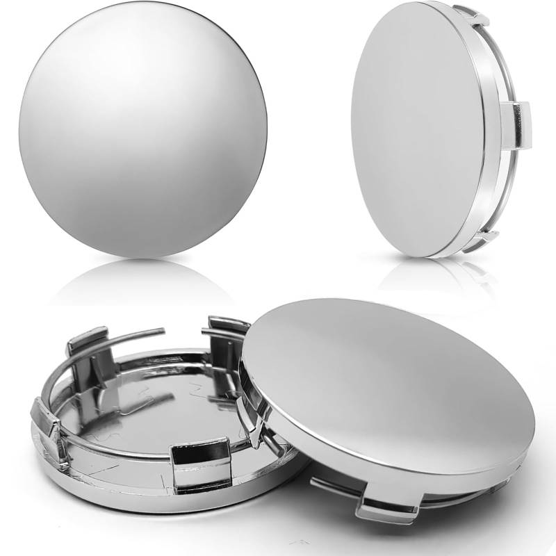 Aatpuss Radkappe, Nabendeckel, Universal, 60 mm, Silber, ABS Kunststoff, Silber, Schnapp von Aatpuss