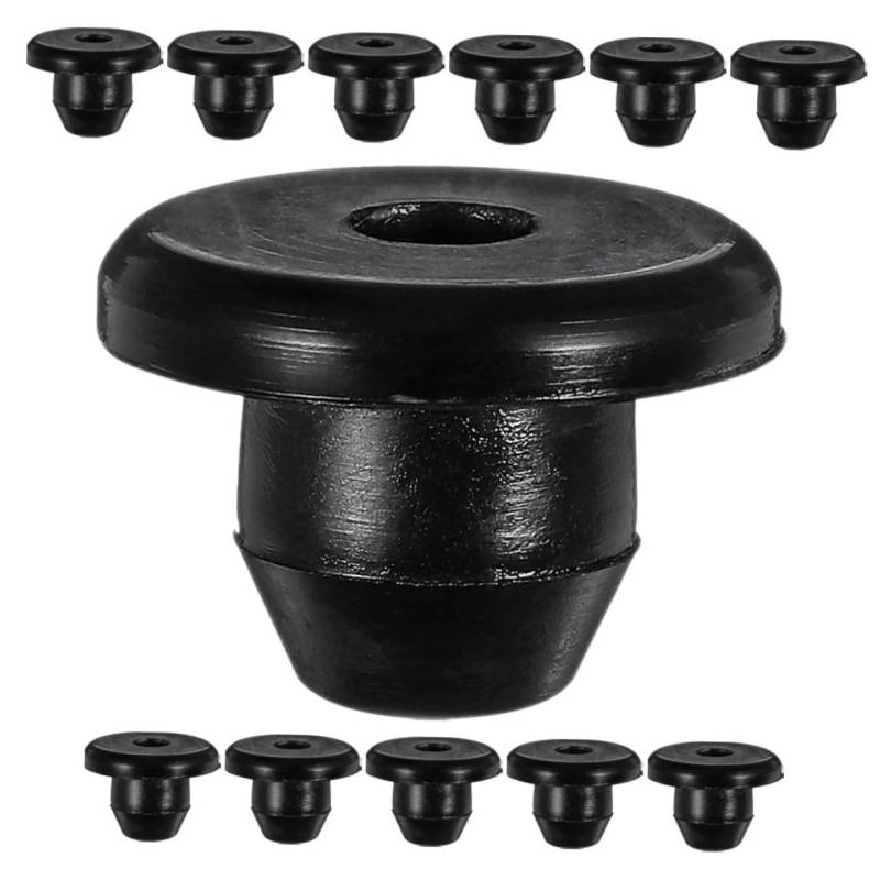 Abaodam 12 Stück Jack Gummi -Stecker Ölversiegelung Öleinfüllschraube für Bodenheber Flaschenheber-Füllstopfen Autoklinkenstecker Einfüllstutzen Jack Ölfüllerstecker Black von Abaodam