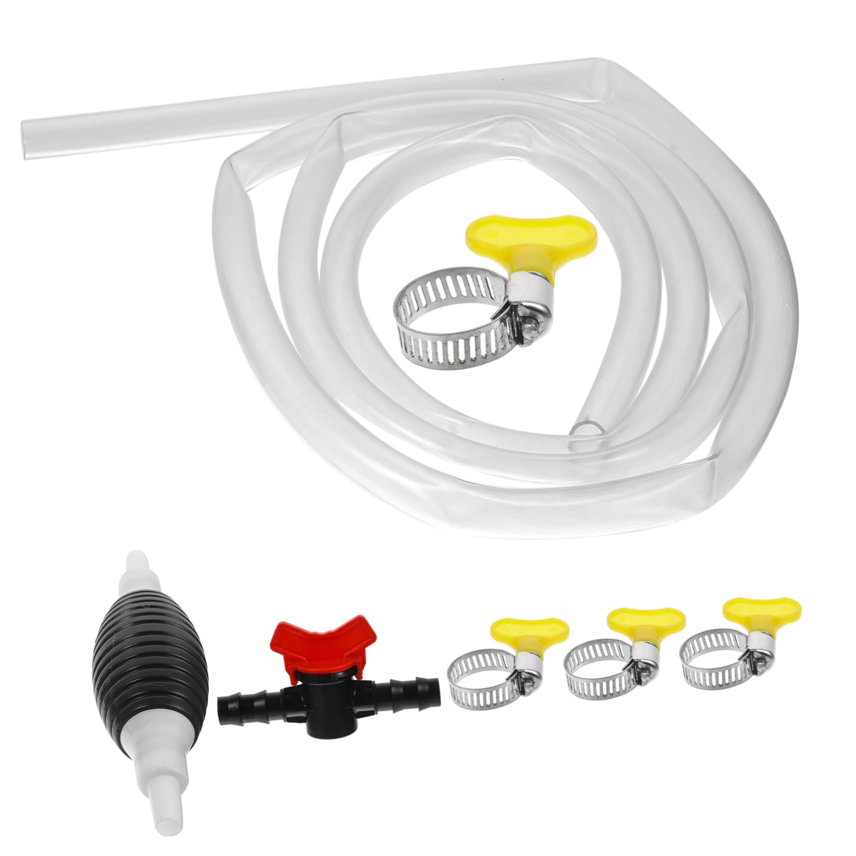 Abaodam 1Satz Handpumpe für Kraftstoffübertragung Schlauch mit Klemmen und Absperrventil Manuelle Pumpe für Benzin Öl Wasser und Luft Flexibles Design für Einfache Abaodam 1Satz Handpumpe für Kraftstoffübertragung Schlauch mit Klemmen und Absperrventil Manuelle Pumpe für Benzin Öl Wasser und Luft Flexibles Design für Einfache von Abaodam