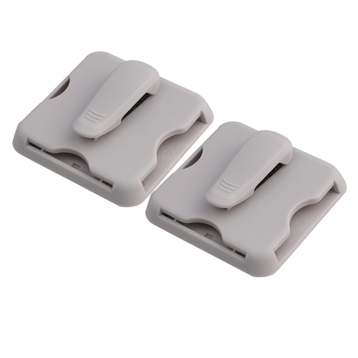 Abaodam 2 Stück Auto-Sonnenschutz-Clip Sonnenbrillen-Organizer fürs Auto Clip für Sonnenblende Aufbewahrung von Autos Sonnenbrille autohalter SUV-Organizer im Kofferraum Plastik Beige von Abaodam