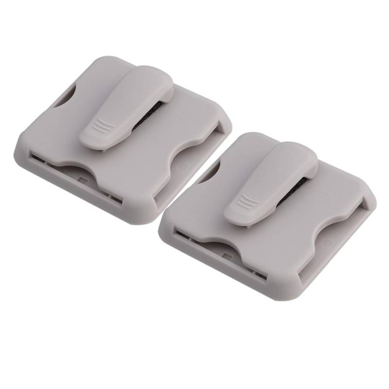 Abaodam 2 Stück Auto-Sonnenschutz-Clip Sonnenbrillen-Organizer fürs Auto Clip für Sonnenblende Aufbewahrung von Autos Sonnenbrille autohalter SUV-Organizer im Kofferraum Plastik Beige von Abaodam