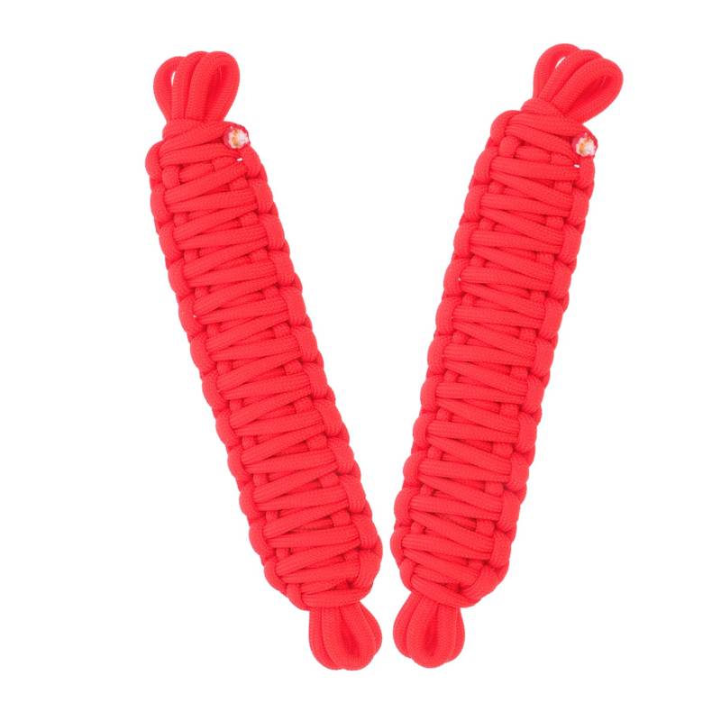 Abaodam 2 Stück -Autotürband Türbegrenzungsband Türschwenkbegrenzer Autotürgurte Autotür-Begrenzungsgurte Türbegrenzungsgurte handgeflochtener Riemen Polyester rot von Abaodam