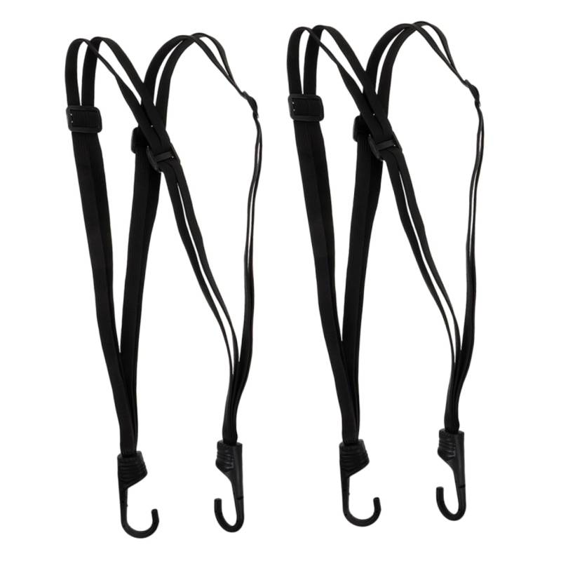 Abaodam 2 Stück Seil Zum Verzurren Von Gepäck Motorrad Elastisches Gepäckseil Spanngurte Für Motorräder Motorradhelm-Bungee-Seil Einstellbare Bungee -Gurte Black Gummi von Abaodam