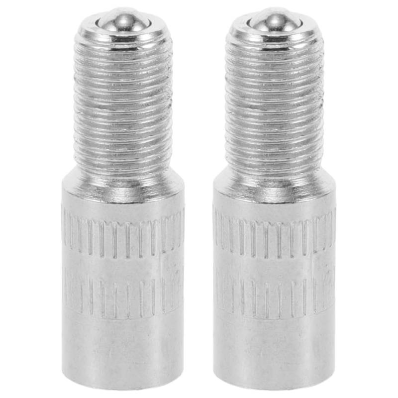 Abaodam 2 Stück Ventilverlängerungskappe Fahrradventiladapter Reifenventil - Kugelnadeln Für Luftpumpe Ventil Verlängerung Scooter-Adapter Silver Metall von Abaodam