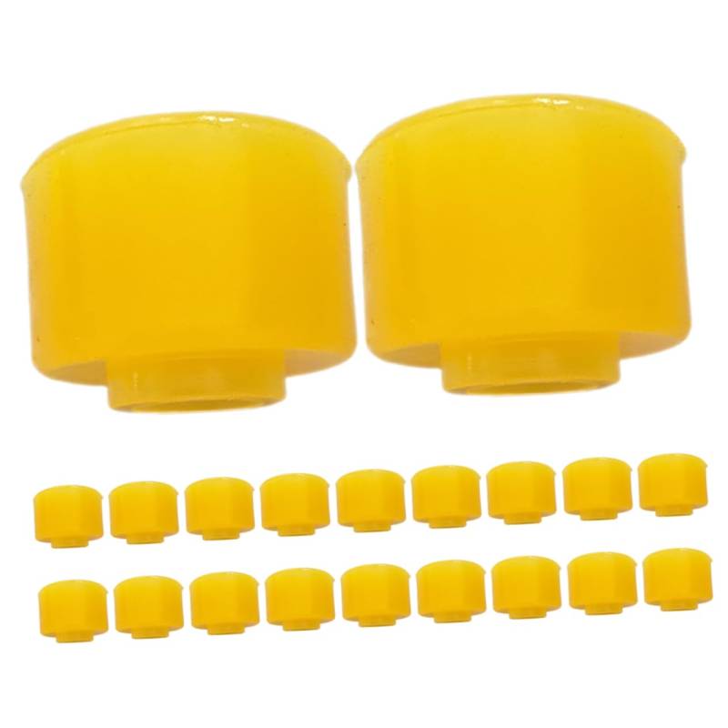 Abaodam 20 Stück Türgummiblock Auto Tür Stoßfänger Auto Stoßfängerschutzpolster Gummi -Stoßstangen -Anhänger Universelle Autotürstoßstange Stoßfängerkratzerschutz Yellow von Abaodam