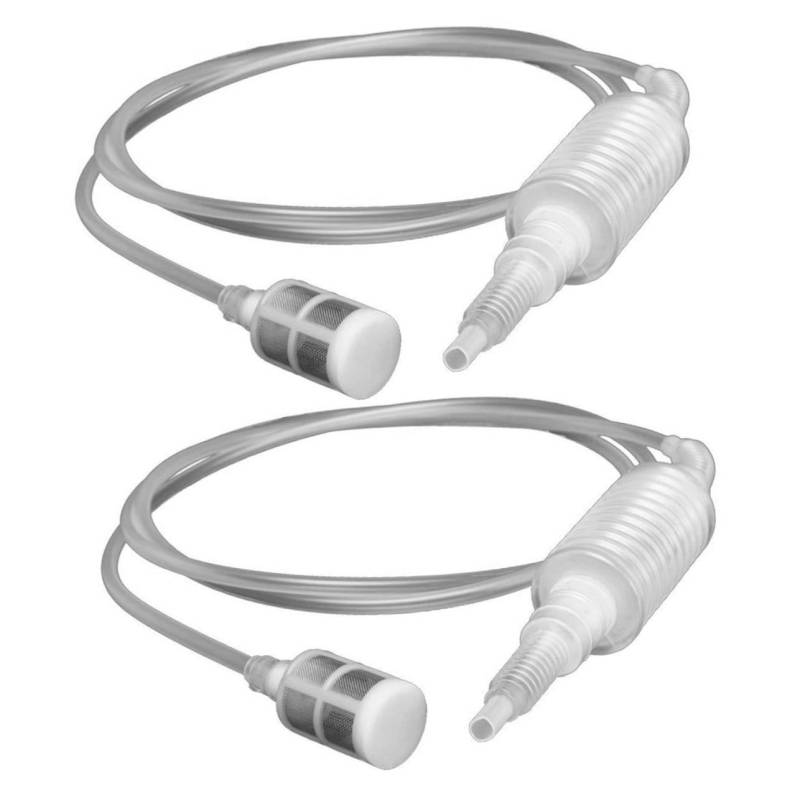 Abaodam 2Stücke Manuelle Pumpe mit Filter Siphonpumpe für Benzin Öl Wasser Hochtemperaturbeständigkeit für Notgasübertragung Transparente Schlauchpumpe für Vielseitigen von Abaodam