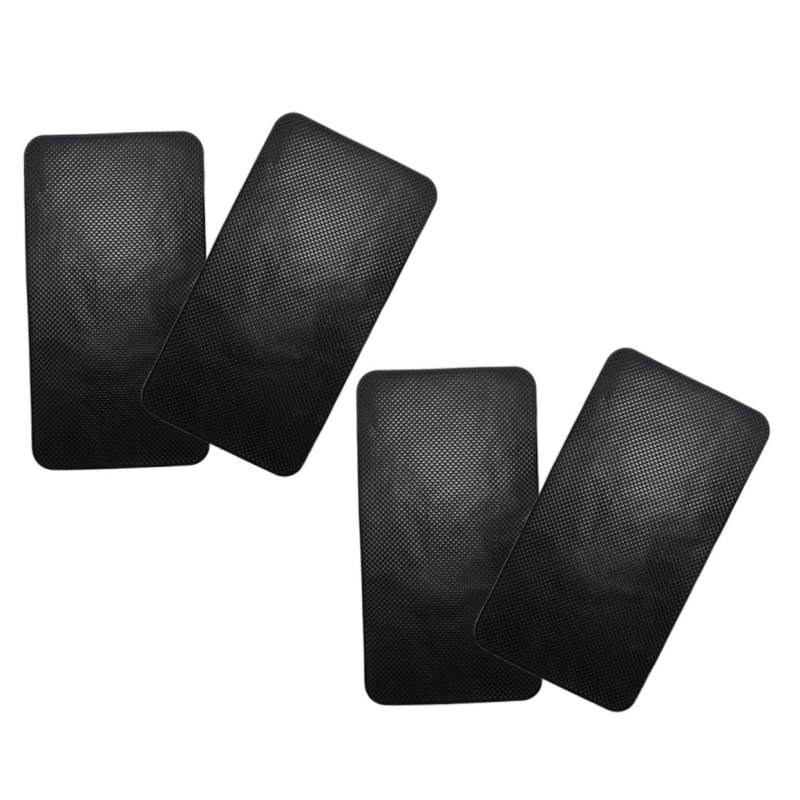 Abaodam 4 Stück Auto-Aufbewahrungsmatte Auto Dashboard -Zubehör Unterlage Auto Dash Grip Pad rutschfeste Matte für das armaturenbrett Auto armaturenbrett Matte Pu Black von Abaodam