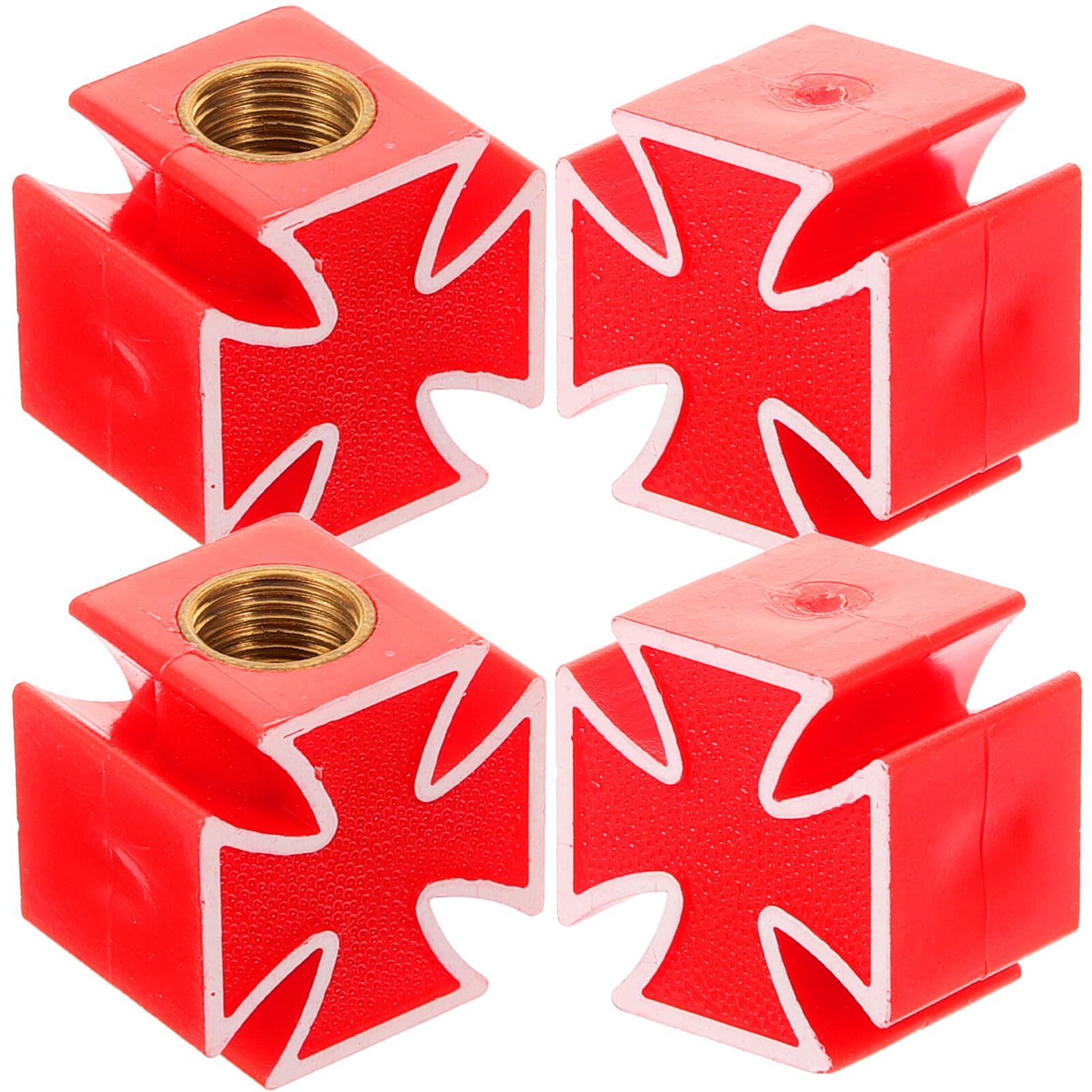 Abaodam 4 Stück Reifenschaft Ventilkappen Ventildeckel Universal Auto Reifen Ventilabdeckung Kreuz Design Luftschaftventil für Auto SUVs PKW LKW Fahrräder Motorräder Reifen Rot Abaodam 4 Stück Reifenschaft Ventilkappen Ventildeckel Universal Auto Reifen Ventilabdeckung Kreuz Design Luftschaftventil für Auto SUVs PKW LKW Fahrräder Motorräder Reifen Rot von Abaodam