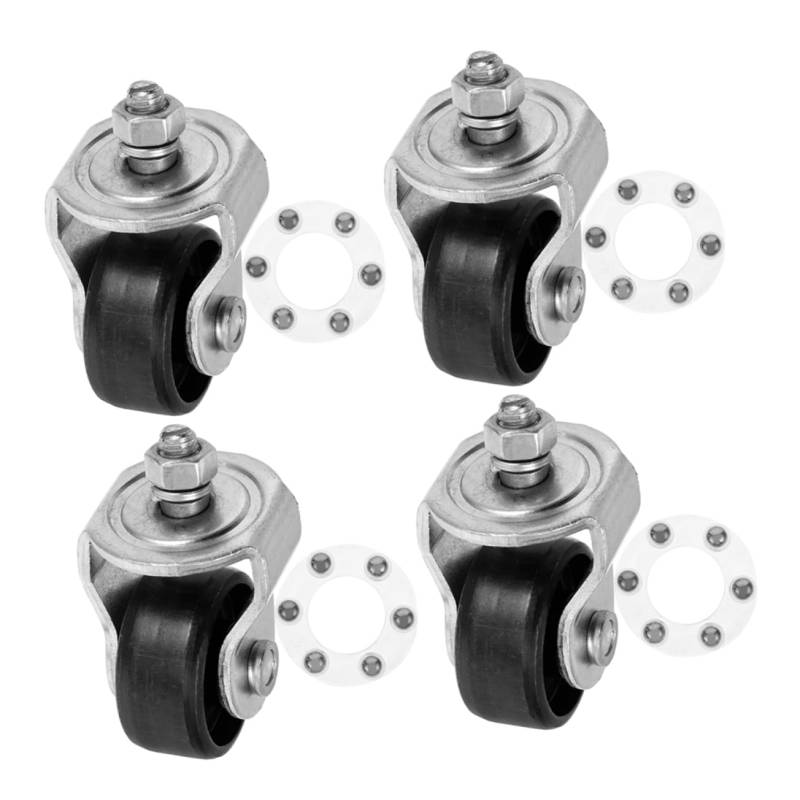 Abaodam 4Stücke Ersatz Wagenheberräder Lenkrollen für Hydraulische Wagenheber Stabil und Langlebig für Wohnwagen und Anhänger Einfache Handhabung und Positionierung von Abaodam