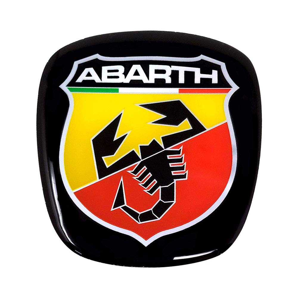 Abarth 21548 3D Aufkleber offizielles Schildlogo für FIAT 500 von Abarth