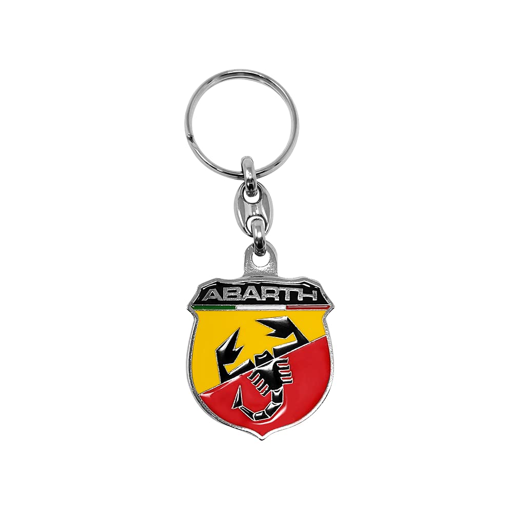 Abarth 21763 Offizieller Metall doppelseitiger Schild Schlüsselanhänger, aus Metall, 40 mm Rot Einheitsgröße Abarth 21763 Offizieller Metall doppelseitiger Schild Schlüsselanhänger, aus Metall, 40 mm Rot Einheitsgröße von Abarth
