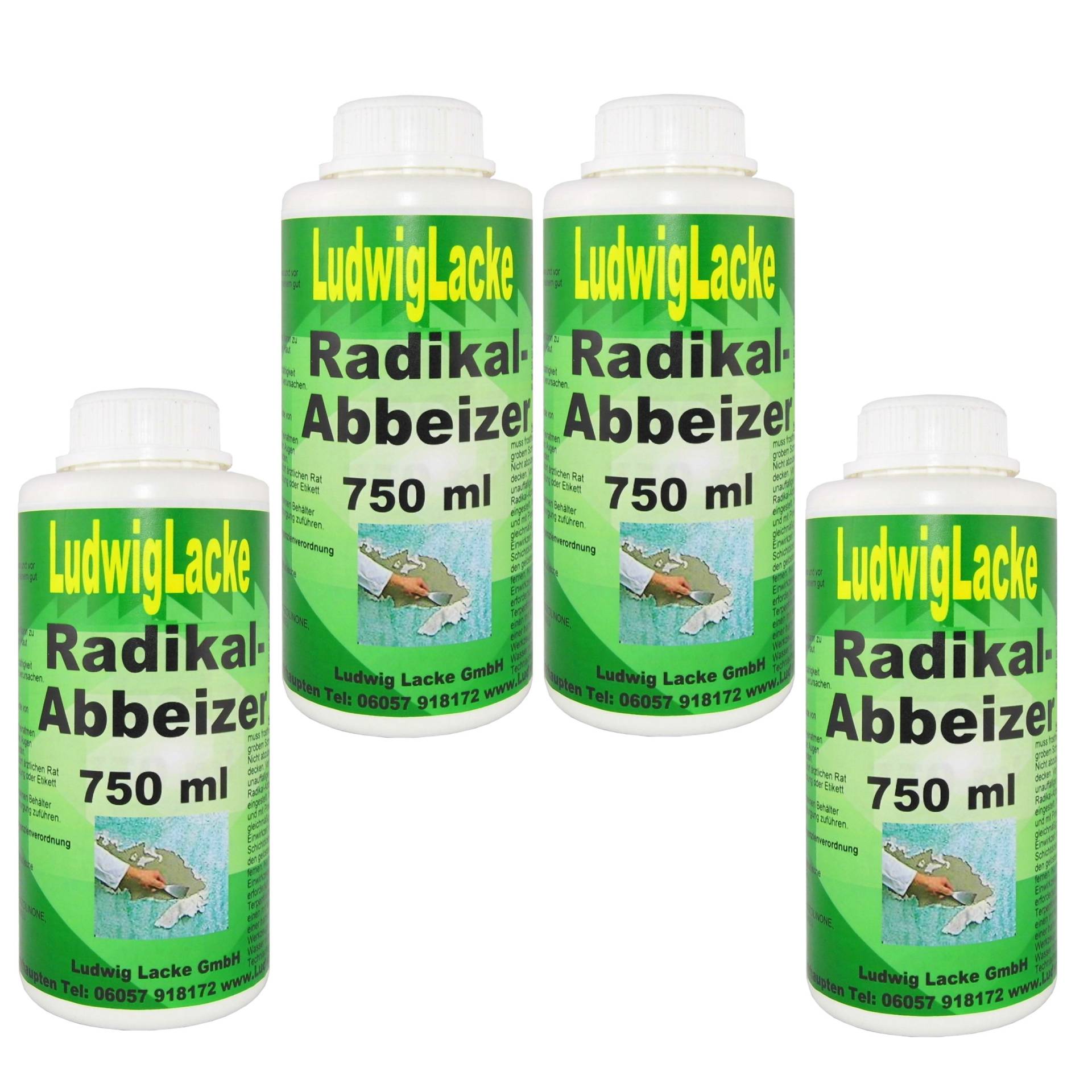 Abbeizer 4 x 750 ml Radikal Abbeizmittel Abbeizer 4 x 750 ml Radikal Abbeizmittel von LudwigLacke