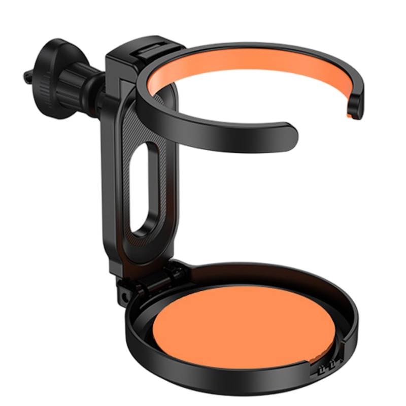 Entlüftungsbecherhalter für Auto Faltbare 2 kg Ladung Nicht-rutsch-Eva-ABS-Auto-Tasse für Wasserflasche innerhalb von 68 mm, Orange von Abibiocy