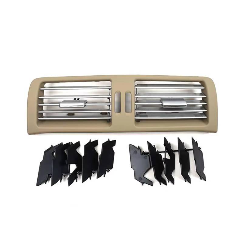 AcarKing Auto Lüftungsgitter Luftgitter Kompatibel Mit Benz Für W251 R300 R320 R350 R400 R500 2009 2010–2018 Verchromtes Lüftungsgitter Für Klimaanlage AC-Windauslass-Panel-Abdeckung(Beige,Middle) von AcarKing
