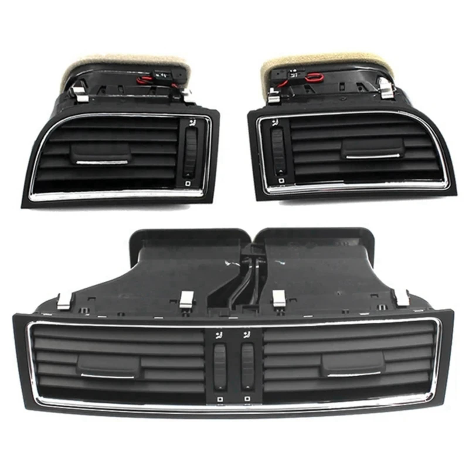 AcarKing Auto Lüftungsgitter Luftgitter Kompatibel Mit Skoda Für Superb 2 MK2 3T 2009 2010 2011 2012 2013 2014 2015 Car Center Dash A/C Air Outlet Vent Grill 3T0820951 3T0819701 3T0819702 von AcarKing