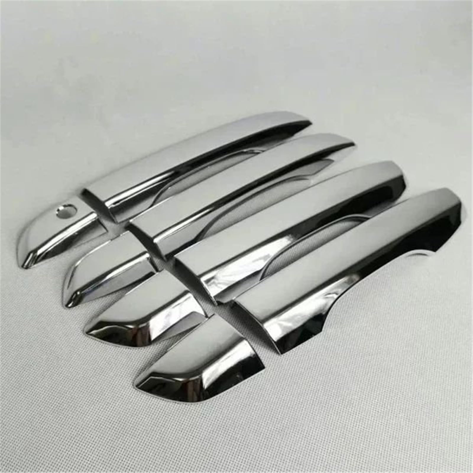 AcarKing Autotürgriffabdeckung Kompatibel Mit Civic 10th 2016 2017 2018 2019 2020 2021 Auto-Außenseite Türgriffabdeckung Dekorative Aufkleber Ersatzteile(Chrome with 1 Hole) von AcarKing