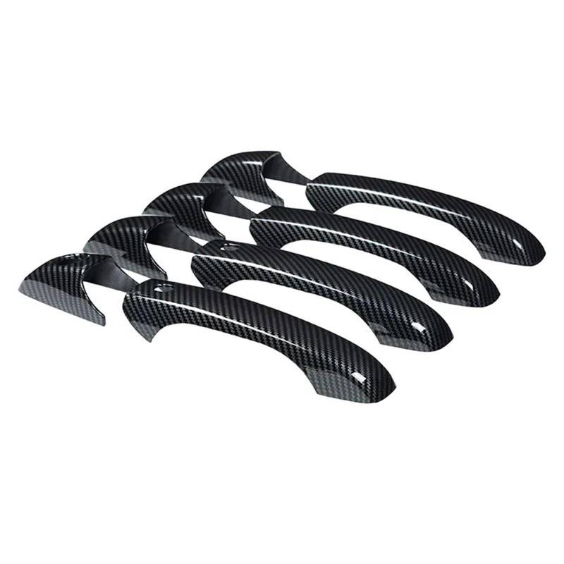 AcarKing Autotürgriffabdeckung Kompatibel Mit Dodge Für Grand Für Caravan 2008–2016 Für Caliber 2011 2012, Auto-Außentürgriff-Abdeckung, Zierkappen-Aufkleber, Auto-Zubehör(Carbon Fiber Black) von AcarKing