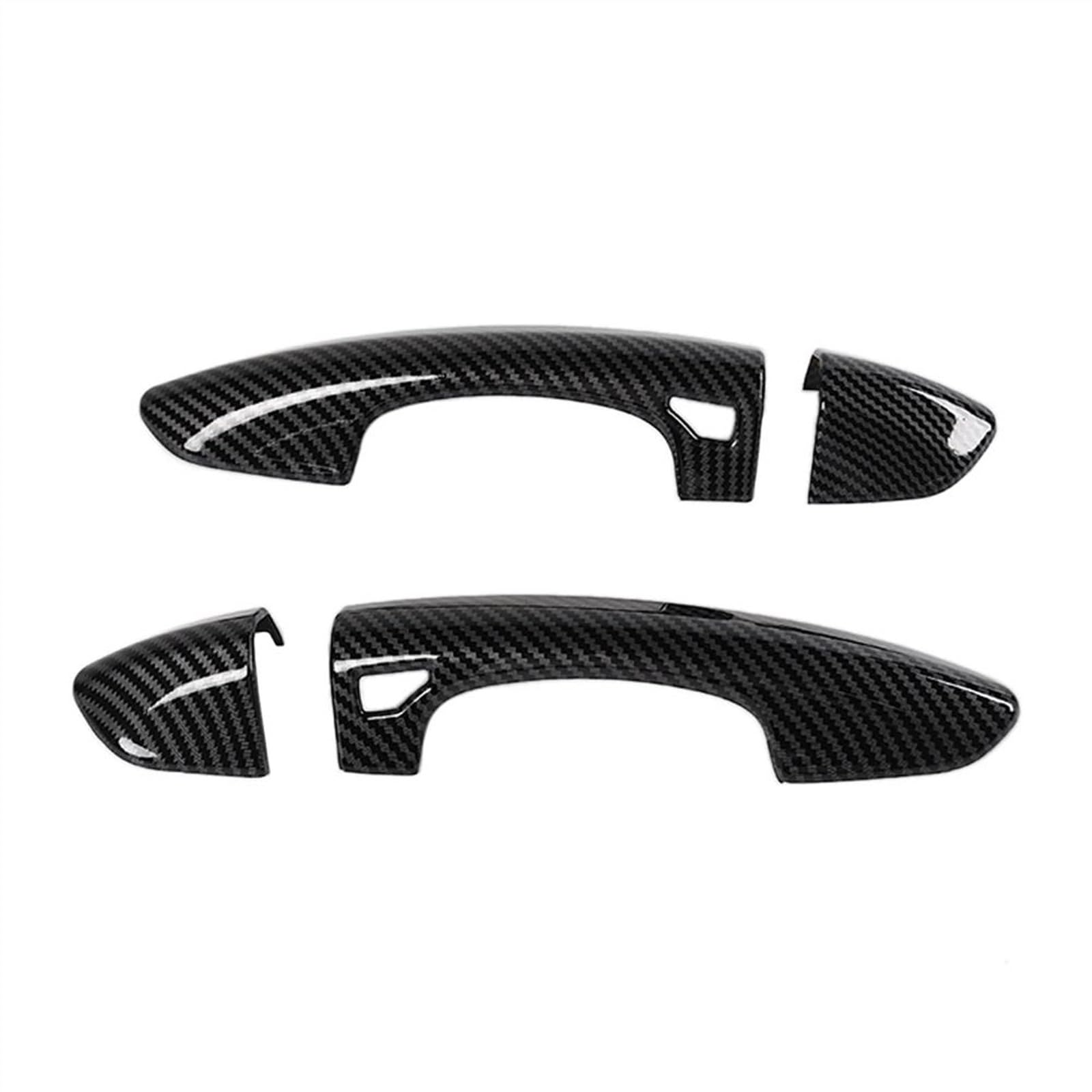 AcarKing Autotürgriffabdeckung Kompatibel Mit Ford Für Mustang 2015 2016 2017 2018 2019 2020 2021 2022 2023. Auto-Seitentürgriff-Dekorationsabdeckung, Außenteil-Zubehör(Carbon Fiber Grain) von AcarKing