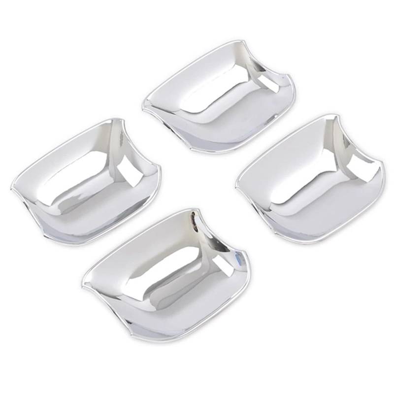 AcarKing Autotürgriffabdeckung Kompatibel Mit Kia Für Rio Für 4 X-line 2018 2019, Auto-Seitentürgriffschalenabdeckungen, Zierleisten, Autodekorationszubehör(Chrome Door Bowl) von AcarKing
