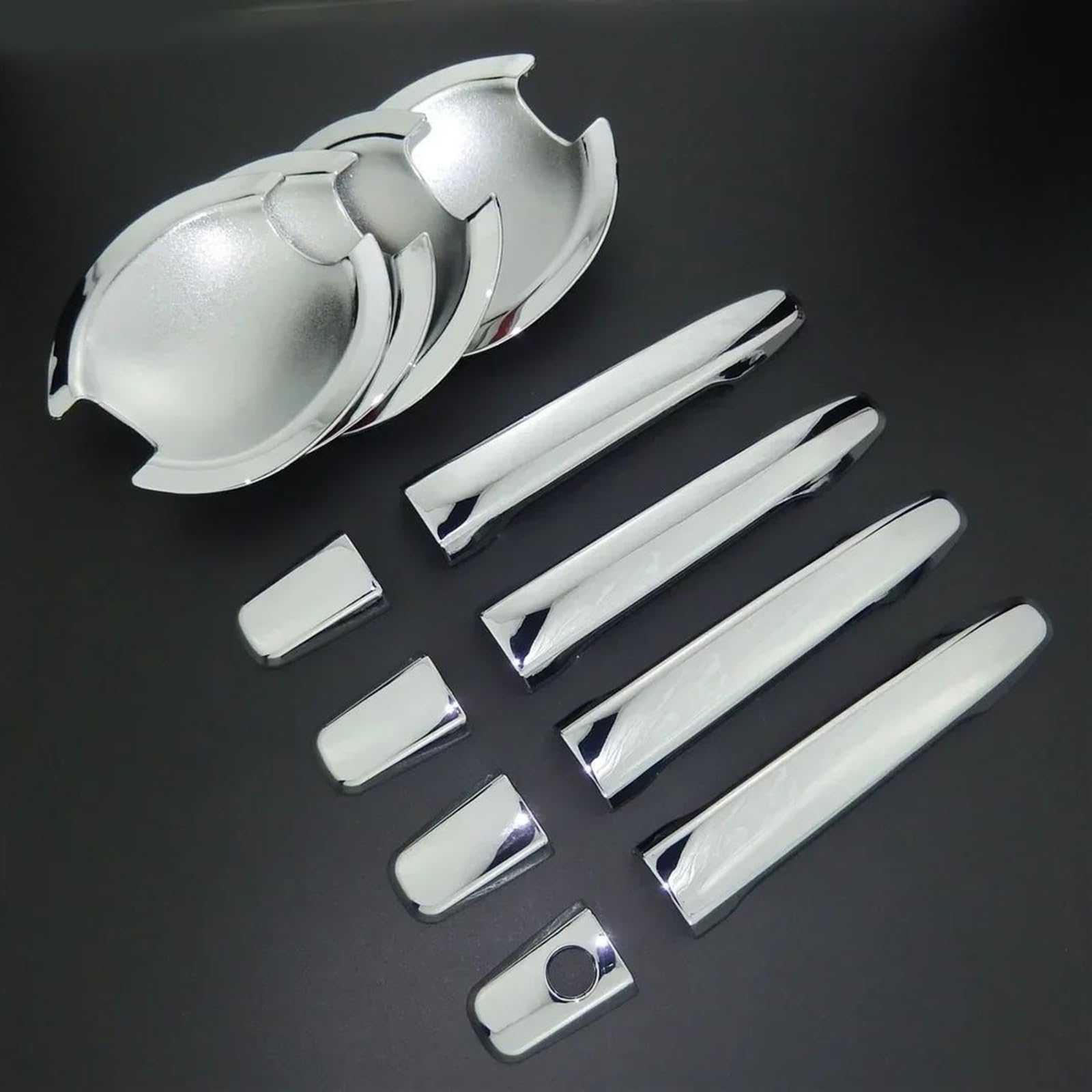AcarKing Autotürgriffabdeckung Kompatibel Mit Mitsubishi Für Outlander 2007 2008 2009 2010 2011 2012 2013. Auto-Außentürgriffabdeckung(No Button Set) von AcarKing