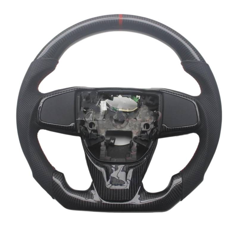 AcarKing Kompatibel Mit CR-V 2020 2021 2017 2018 2019 Ersatz-Lenkradbaugruppe Aus Kohlefaser, Autoinnenausstattung Lenkrad Auto(Style 1) von AcarKing