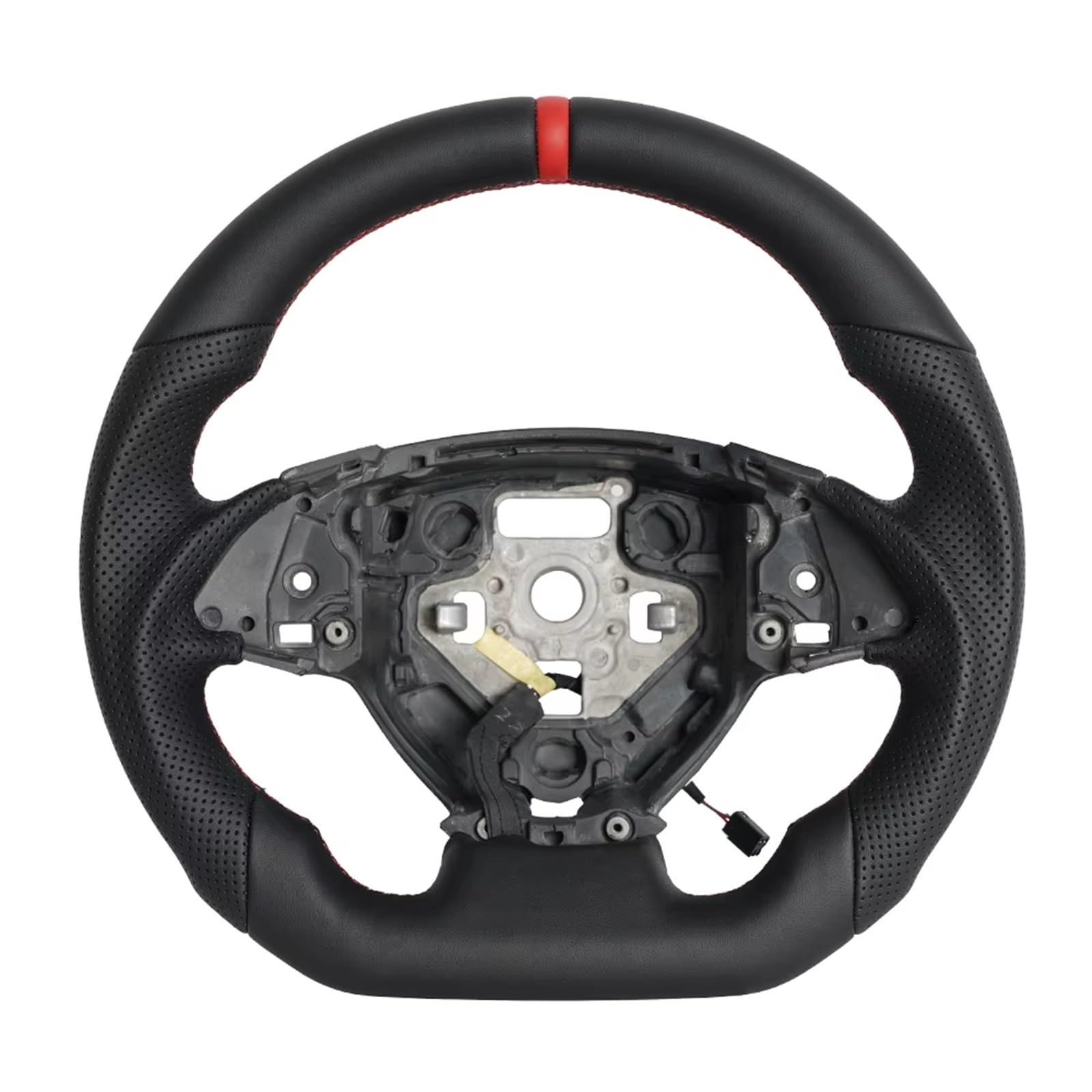 AcarKing Kompatibel Mit Chevrolet Für Camaro SS ZL1 2016 2017 2018 2019 2020 2021 2022 2023 Autolenkrad Mit Flachem Boden Und D-Form, Autozubehör Lenkrad Auto(Red) von AcarKing