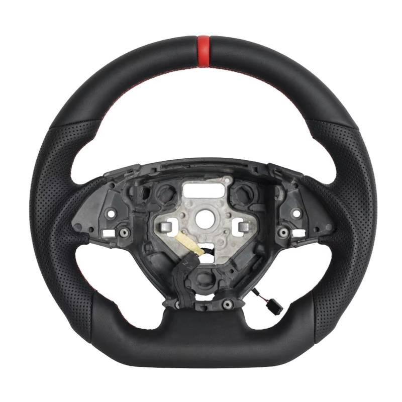 AcarKing Kompatibel Mit Chevrolet Für Camaro SS ZL1 2016 2017 2018 2019 2020 2021 2022 2023 Autolenkrad Mit Flachem Boden Und D-Form, Autozubehör Lenkrad Auto(Red) von AcarKing