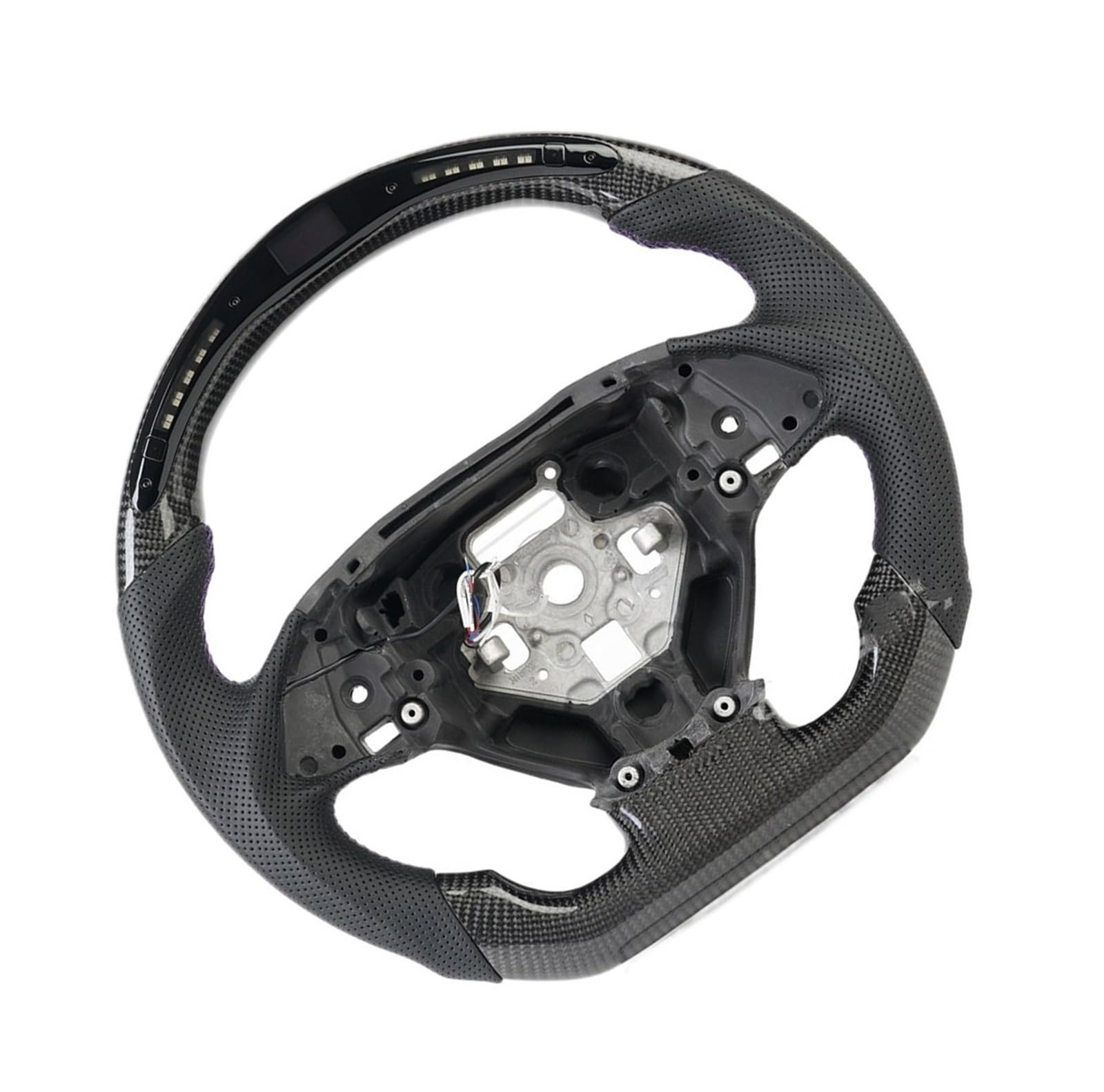 AcarKing Kompatibel Mit Chevrolet Für Corvette C7 2016 2017 2018 2014 2015 Carbonfaser-Rennsportlenkrad, Benutzerdefiniertes Autolenkradzubehör Lenkrad Auto(Size 1) von AcarKing