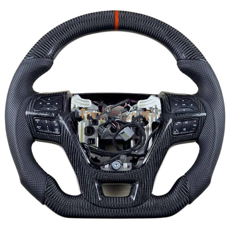 AcarKing Kompatibel Mit Ford Für Explorer 2016 2017 2018, Carbonfaser-Lenkradbaugruppe, Sportrad, Individuelles Auto-Innenzubehör Lenkrad Auto von AcarKing