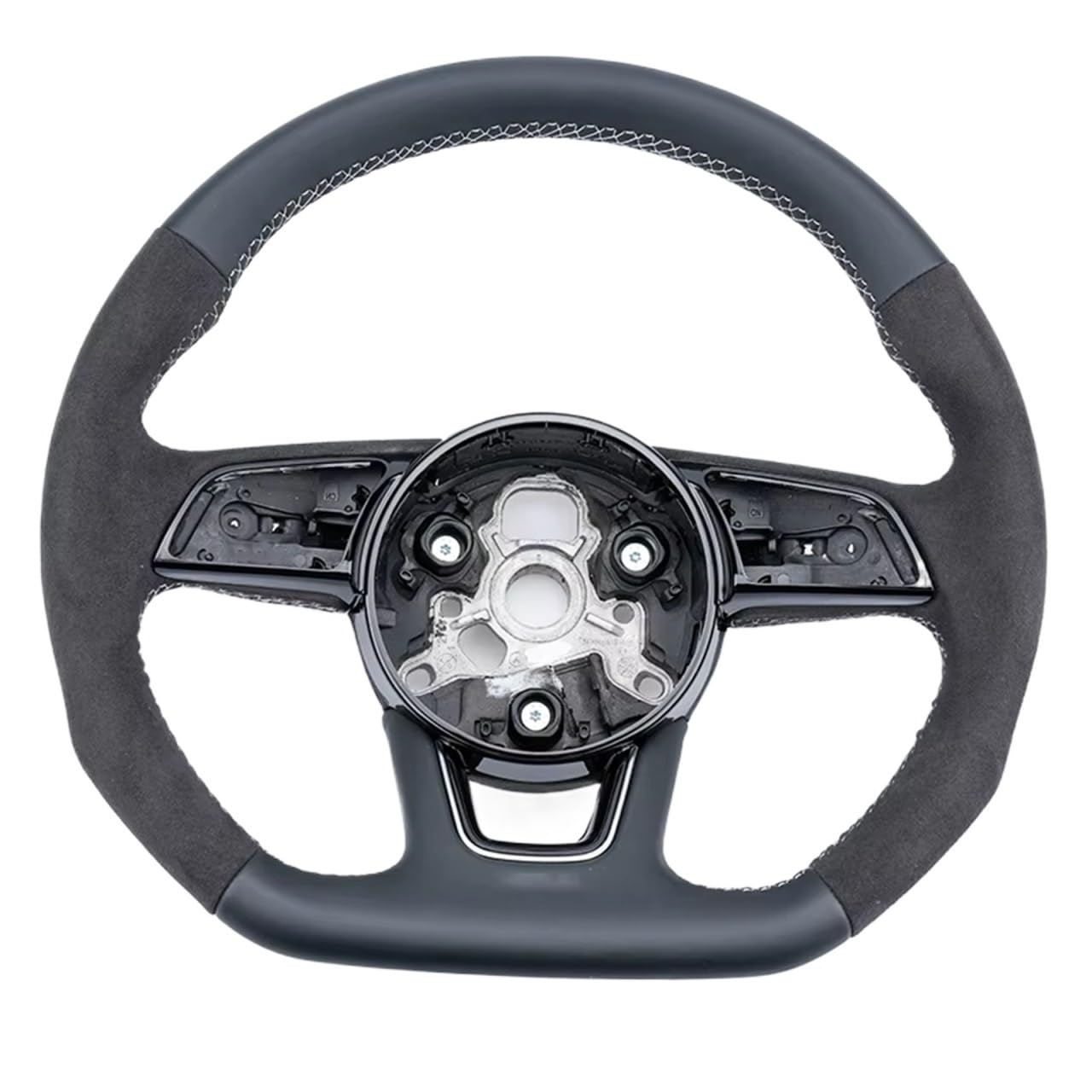 AcarKing Kompatibel Mit Für A1 A3 A4 A5 A6 A7 S3 S4 S5 RS3 RS4 RS5 Modell Lenkradbaugruppe Rennsportlenkrad Autozubehör Lenkrad Auto(RS Logo with Hole) von AcarKing