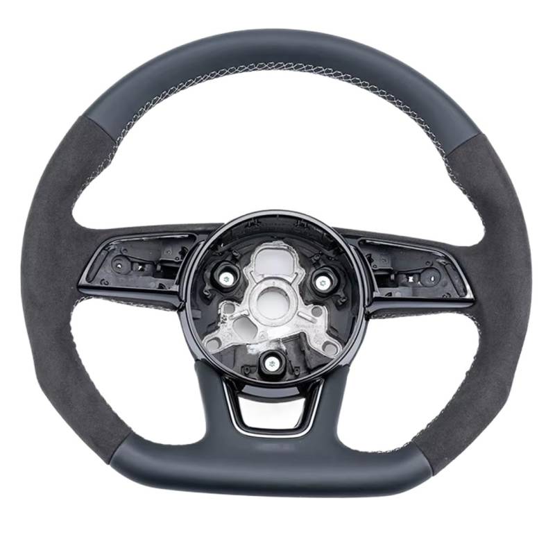 AcarKing Kompatibel Mit Für A1 A3 A4 A5 A6 A7 S3 S4 S5 RS3 RS4 RS5 Modell Lenkradbaugruppe Rennsportlenkrad Autozubehör Lenkrad Auto(RS Logo with Hole) von AcarKing