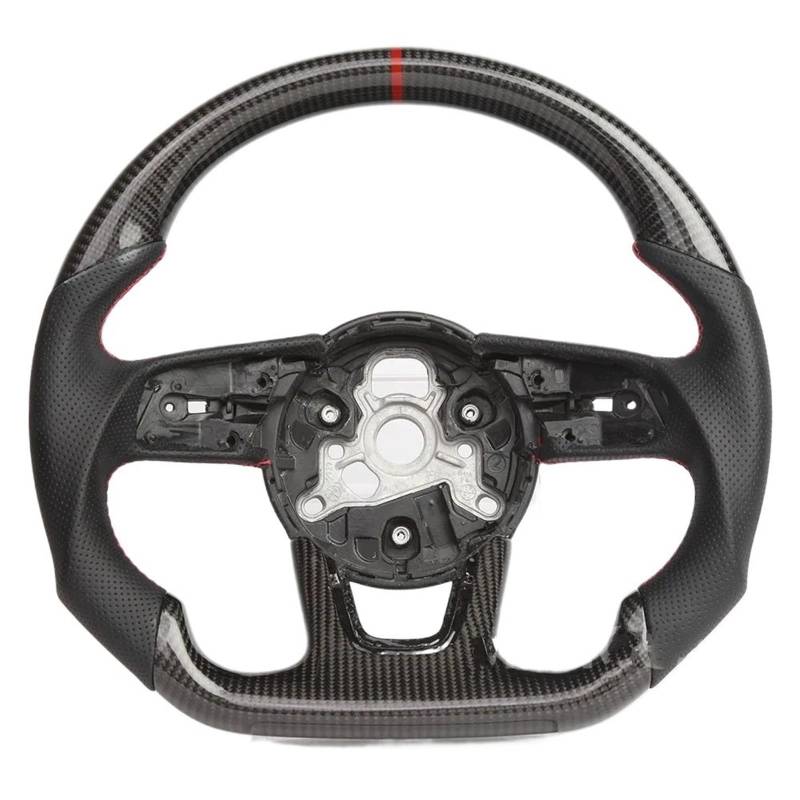AcarKing Kompatibel Mit Für A3 2017 2018 2019 2020 2021 2022 Für RS3 S3 Carbonfaser-Lenkrad Sportlenkrad Autozubehör Mit Flacher Unterseite Lenkrad Auto(Size 3) von AcarKing