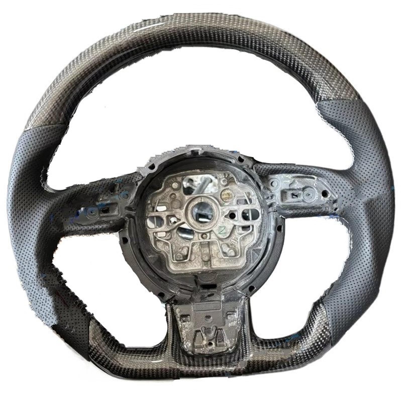 AcarKing Kompatibel Mit Für A7 2012 2013 2014 2015 2016 2017 2018 Maßgeschneiderte Carbonfaser-Lenkradbaugruppe, Auto-Innenausstattung Lenkrad Auto(with Hole) von AcarKing