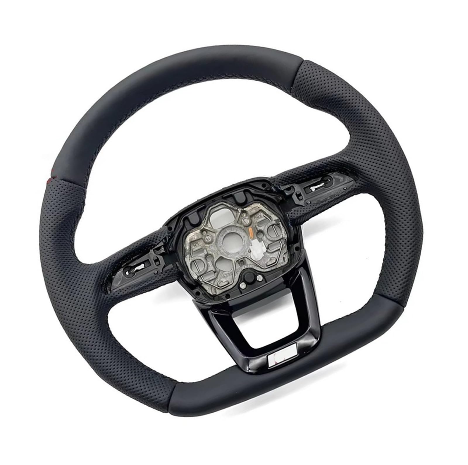 AcarKing Kompatibel Mit Für Q3, Halbperforiertes Sportlenkrad Mit Flachem Boden, Modifikation des Innenraumlenkrads, Autozubehör Lenkrad Auto(RS Logo 2) von AcarKing