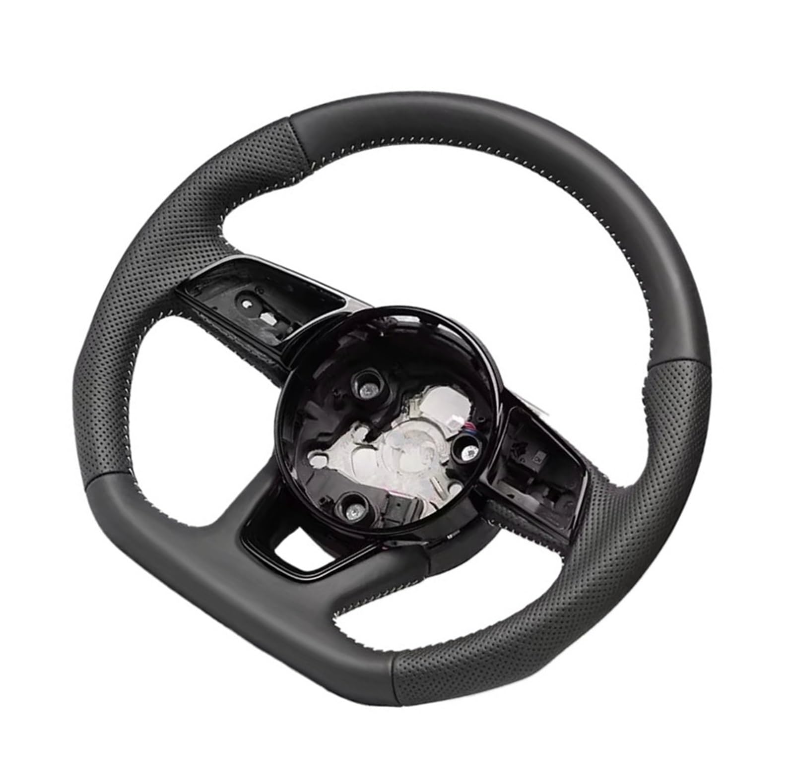 AcarKing Kompatibel Mit Für RS3 RS4 RS5 A3 A4 A5 S3 S4 S5 2017 2018 2019 2020 2021 Ersatz-Lenkrad Mit Vollständiger Perforation, Autozubehör Lenkrad Auto(S Logo Without Hole) von AcarKing