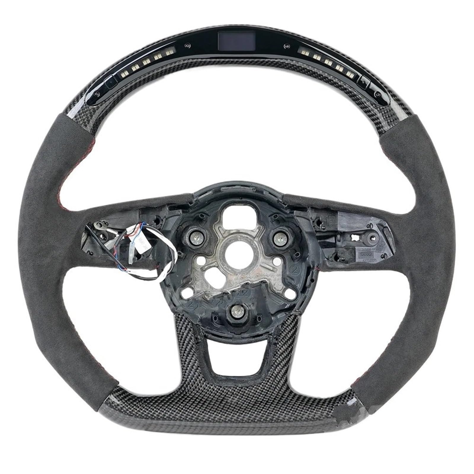 AcarKing Kompatibel Mit Für RS3 RS4 RS5 S3 S4 S5 A3 A4 A5 A6 A7 B7 B8 C7 C8 2017 2018 2019 2020 Carbonfaser-Lenkrad-Autozubehör Lenkrad Auto(Style 5) von AcarKing