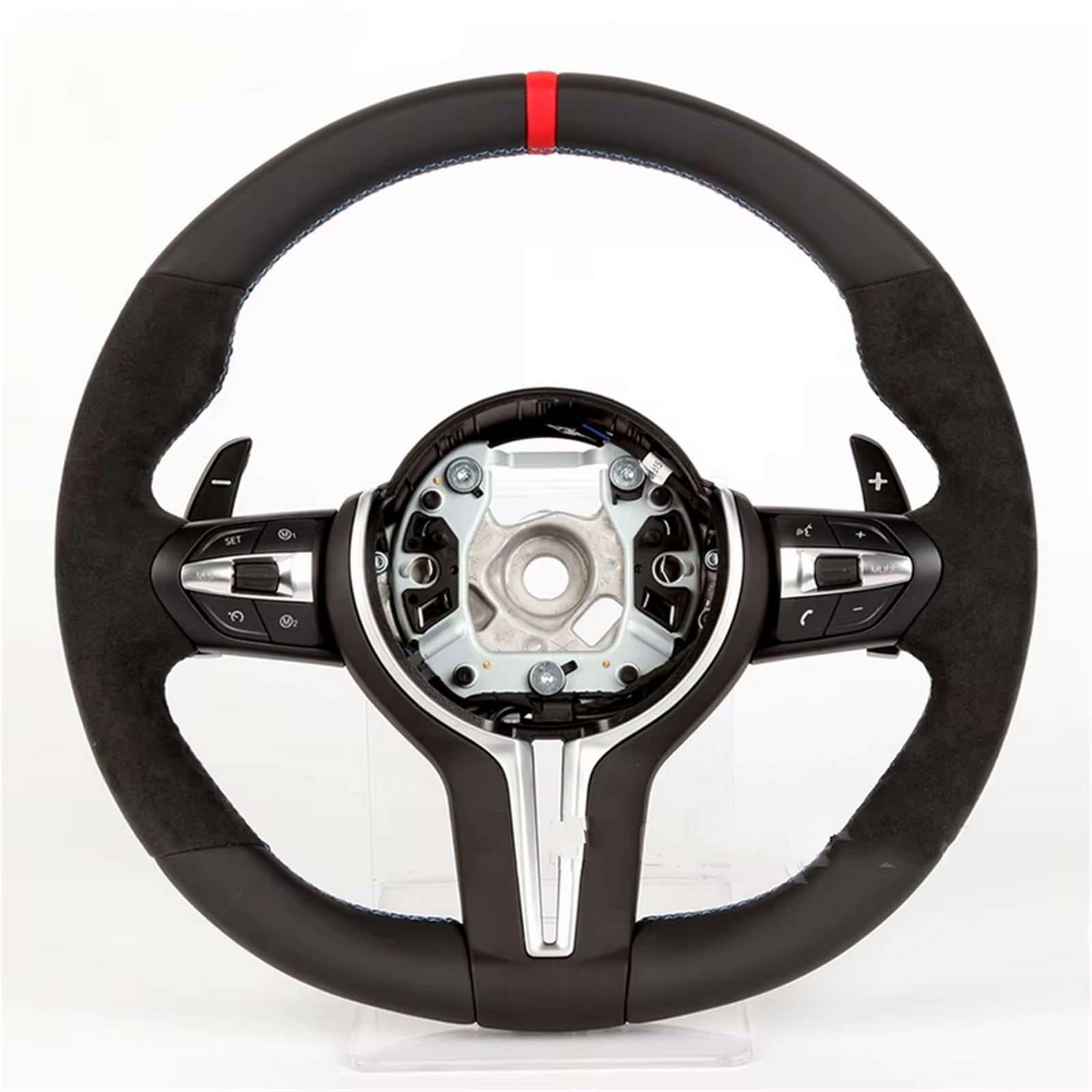 AcarKing Kompatibel Mit Für X1 F48 F49 X2 F39 X3 F25 X4 F26 X5 F15 X6 F16 Auto-Sportlenkrad Innenausstattung Ersatzdekoration Zubehör Lenkrad Auto(Style 4) von AcarKing