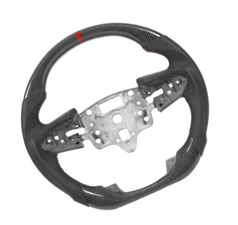 AcarKing Kompatibel Mit GMC Für Sierra 2020 2021, Flaches, Individuelles Lenkrad Aus Kohlefaser Mit Beheiztem Innenraum, Modifikations-Autozubehör Lenkrad Auto(with Paddle Hole 2) von AcarKing