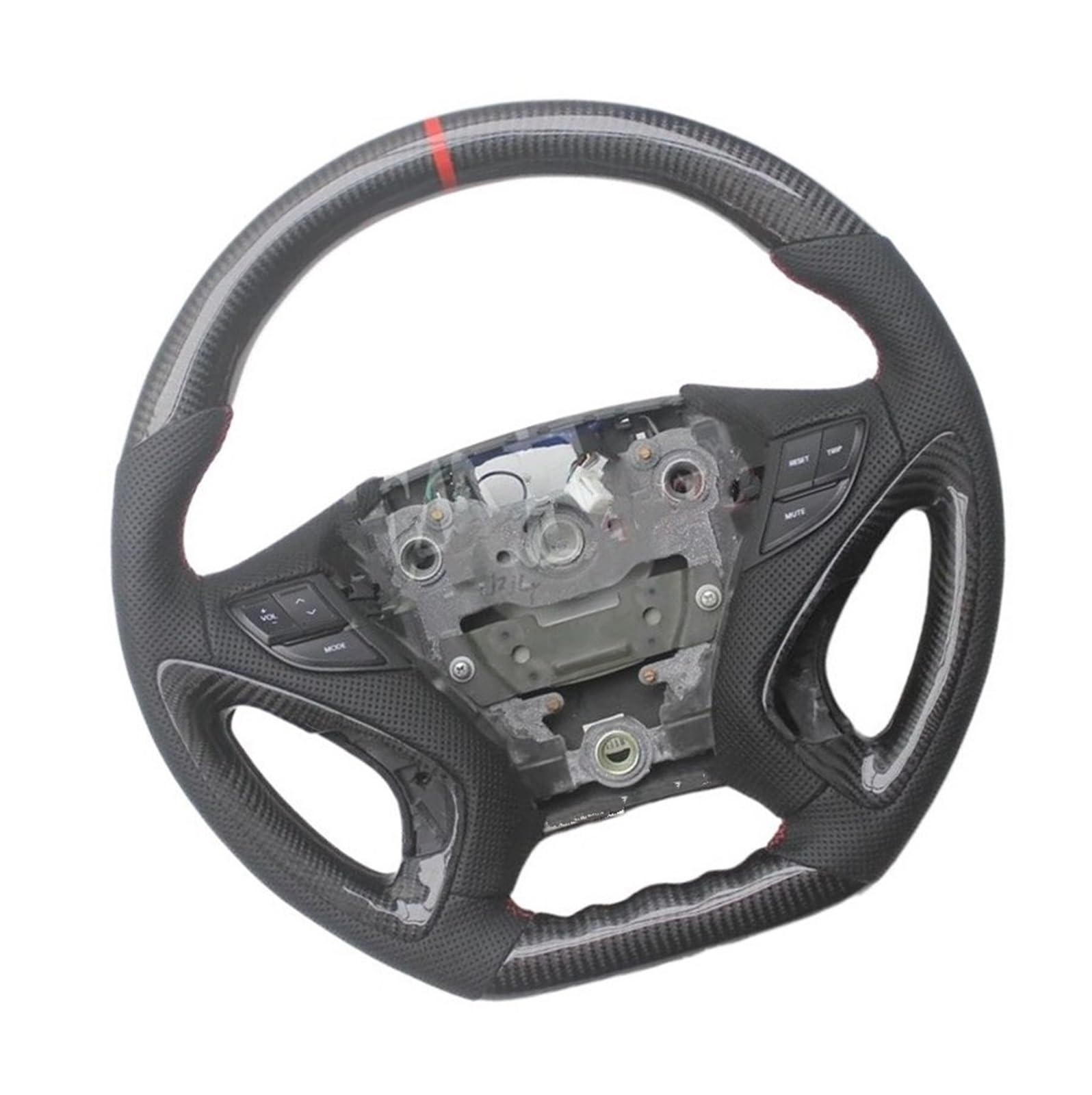 AcarKing Kompatibel Mit Hyundai Für Sonata 2011 2012 2013 2014 Ersatz-Carbonfaser-Auto-Sportlenkrad-Innenraum-Autoteile Lenkrad Auto(Size 1) von AcarKing