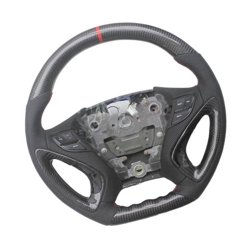 AcarKing Kompatibel Mit Hyundai Für Sonata 2011 2012 2013 2014 Ersatz-Carbonfaser-Auto-Sportlenkrad-Innenraum-Autoteile Lenkrad Auto(Size 1) von AcarKing