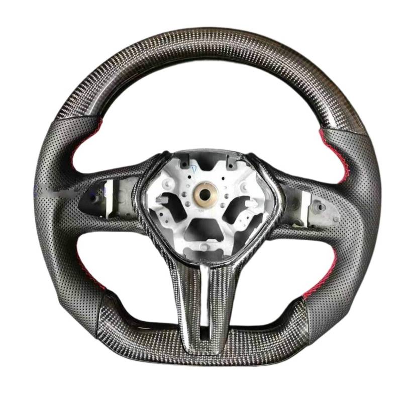 AcarKing Kompatibel Mit Infiniti Für Q60 Q50 2018 2019 2020 2021 2022 2023 2024, Carbonfaser-Auto-Sportlenkräder, Innenausstattung, Autozubehör Lenkrad Auto(Size 2 with Heated) von AcarKing