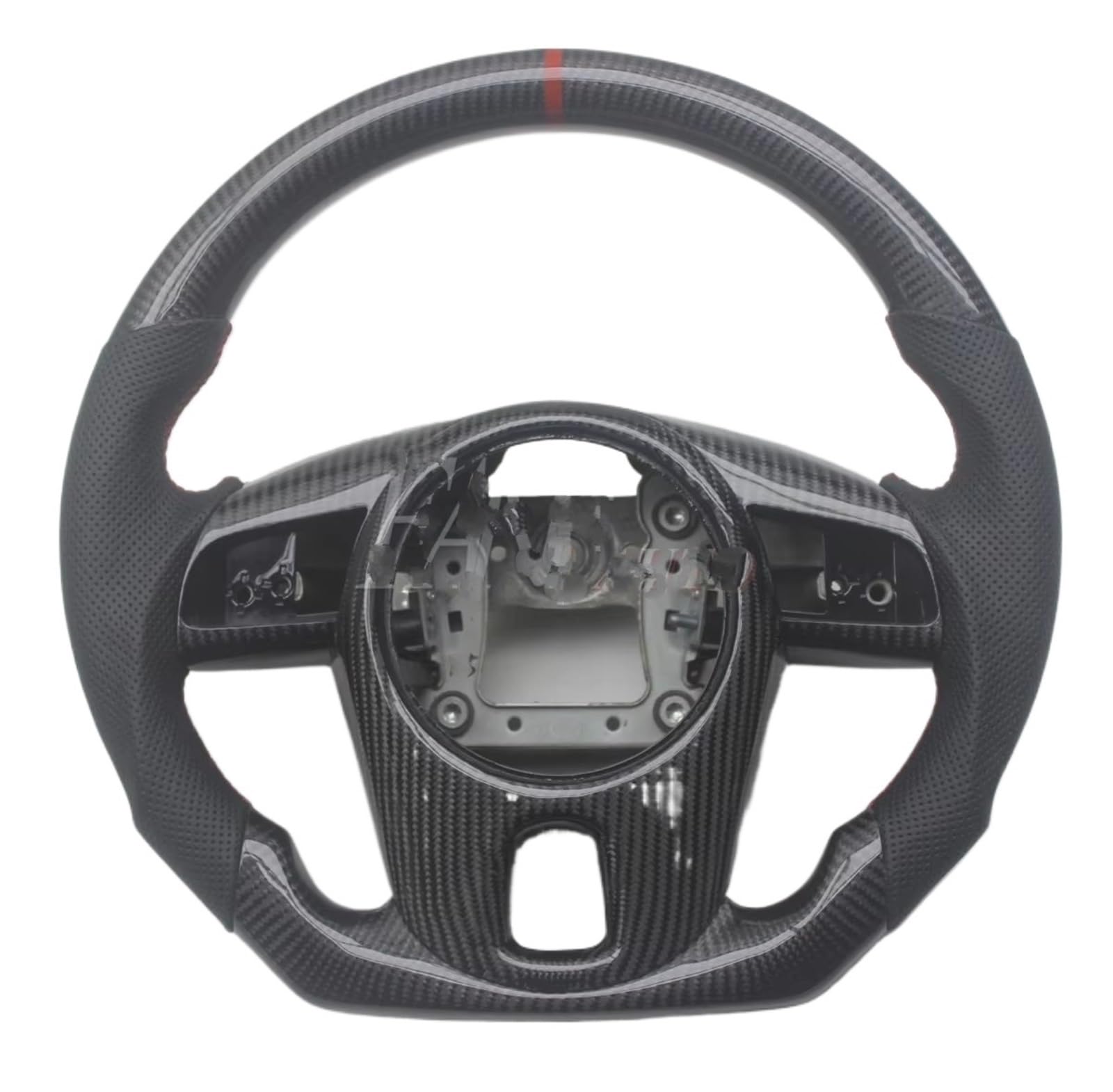 AcarKing Kompatibel Mit Kia Für Forte Für Soul 2009 2010 2011 2012 2013 2014 Ersatz-Lenkrad Aus Kohlefaser Für Auto-Sportlenkräder Lenkrad Auto(with Button) von AcarKing