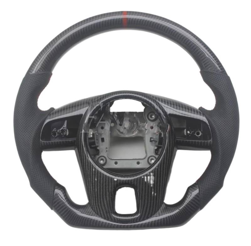 AcarKing Kompatibel Mit Kia Für Forte Für Soul 2009 2010 2011 2012 2013 2014 Ersatz-Lenkrad Aus Kohlefaser Für Auto-Sportlenkräder Lenkrad Auto(with Button) von AcarKing